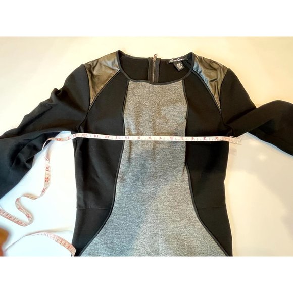 Kenneth Cole Womens Sheath Dress Color Block Round Neck Back Zip Gray Black SZ 2 - Picture 4 of 7